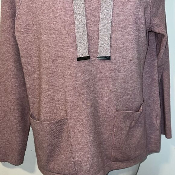 SOFT SURROUNDINGS Dusty Mauve Super Soft Hooded Sweater-XS - Picture 3 of 8